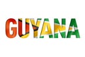 Guyanese flag text font