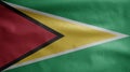 Guyanese flag waving in the wind. Guyana banner blowing soft silk Royalty Free Stock Photo