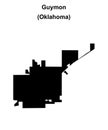 Guymon outline map Royalty Free Stock Photo