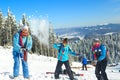 Guys having snowball fight