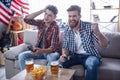 Guys at home Royalty Free Stock Photo