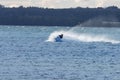 Guys on a Personal watercraft driving in the sea