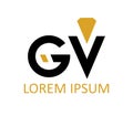 GV Diamond Logo Design