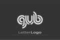 GVB Creative Unique Modern Letter Logo Design. Elegant Monogram Logo Design with Decorative Elements and Typography Royalty Free Stock Photo
