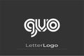 GVO Creative Unique Modern Letter Logo Design. Elegant Monogram Logo Design with Decorative Elements and Typography Royalty Free Stock Photo