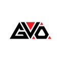 GVO triangle letter logo design with triangle shape. GVO triangle logo design monogram. GVO triangle vector logo template with red Royalty Free Stock Photo