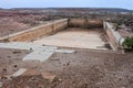 Abandoned old swimming pool in Gowalia Ghost Town Western Australia Royalty Free Stock Photo