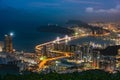 GwangAn Bridge and Haeundae at night in Busan,Korea Royalty Free Stock Photo