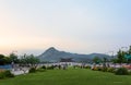 Gwanghwamun and the plaza at sunset, Seoul, South Korea