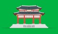 Gwanghwamun square gate gyeongbokgung palace in seoul south korea vector illustration eps10