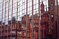 Glasgow tenements reflected in the windows of modern buildings Royalty Free Stock Photo