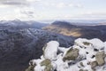 Ice topped mountains in Scotland. Royalty Free Stock Photo