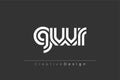 GWR Creative Unique Modern Letter Logo Design. Elegant Monogram Logo Design with Decorative Elements and Typography Royalty Free Stock Photo