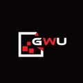 GWU creative minimalist letter logo. GWU unique vector initials alphabet letter logo design GWU creative minimalist letter logo. Royalty Free Stock Photo