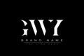 GWY abstract letter logo design Royalty Free Stock Photo