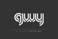 GWY Creative Unique Modern Letter Logo Design. Elegant Monogram Logo Design with Decorative Elements and Typography Royalty Free Stock Photo