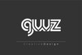 GWZ Creative Unique Modern Letter Logo Design. Elegant Monogram Logo Design with Decorative Elements and Typography Royalty Free Stock Photo