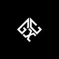 GXC letter logo design on black background. GXC creative initials letter logo concept. GXC letter design Royalty Free Stock Photo