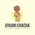 Gyaani chacha vector mascot logo