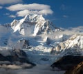 Gyachung Kang 7952m within clouds near Cho Oyu