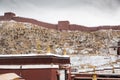 Gyantse fort, Town Gyantse, Gyantse County, Shigatse Prefecture, Tibet Autonomous Region Royalty Free Stock Photo