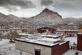 Gyantse fort, Town Gyantse, Gyantse County, Shigatse Prefecture, Tibet Autonomous Region Royalty Free Stock Photo