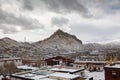 Gyantse fort, Town Gyantse, Gyantse County, Shigatse Prefecture, Tibet Autonomous Region Royalty Free Stock Photo