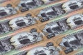 GYD. Guyana currency background. Guyana dollars banknotes. Georgetown Royalty Free Stock Photo