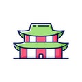 Gyeongbok palace RGB color icon