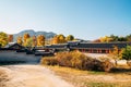 Gyeongbokgung Palace with autumn maple in Seoul, Korea Royalty Free Stock Photo