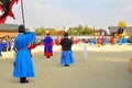 Gyeongbokgung Palace changing of guards show at the Imperial Palace of South Korea