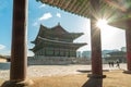Gyeongbokgung Palace the famous place in Seoul city, South Korea