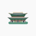 Gyeongbokgung Palace. Flat illustration