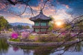 Gyeongbokgung Palace in Spring, Seoul, South Korea Royalty Free Stock Photo