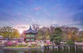 Gyeongbokgung palace in spring, South Korea. Royalty Free Stock Photo