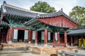 Gyeonggijeon shrine mail hall or Jungjeon view a typical T-shaped building of Joseon dynasty Jeonju South Korea Royalty Free Stock Photo