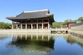 Gyeonghoeru Pavilion surrounded by pond Royalty Free Stock Photo