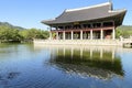 Gyeonghoeru Pavilion surrounded by pond Royalty Free Stock Photo