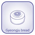 gyeongju bread. Vector illustration decorative design