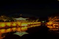 Anapji Pond at Night Royalty Free Stock Photo