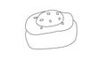 Gyeran-ppang icon sketch animation typical Korean food