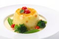 Gyeranjjim, steamed egg custard with vegetables, AI generative