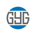 GYG letter logo design on white background. GYG creative initials circle logo concept. GYG letter design Royalty Free Stock Photo