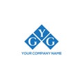 GYG letter logo design on white background. GYG creative initials letter logo concept. GYG letter design Royalty Free Stock Photo