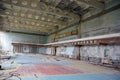 Gym in abandoned school in Ghost City of Pripyat exclusion Zone Royalty Free Stock Photo