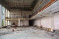 Gym in abandoned school in Ghost City of Pripyat exclusion Zone Royalty Free Stock Photo