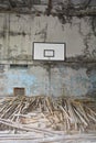 Gym in abandoned school in Ghost City of Pripyat Royalty Free Stock Photo