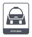 gym bag icon in trendy design style. gym bag icon isolated on white background. gym bag vector icon simple and modern flat symbol Royalty Free Stock Photo