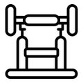 Gym barbell icon outline vector. Program counter