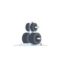 Weights rack for barbell Royalty Free Stock Photo